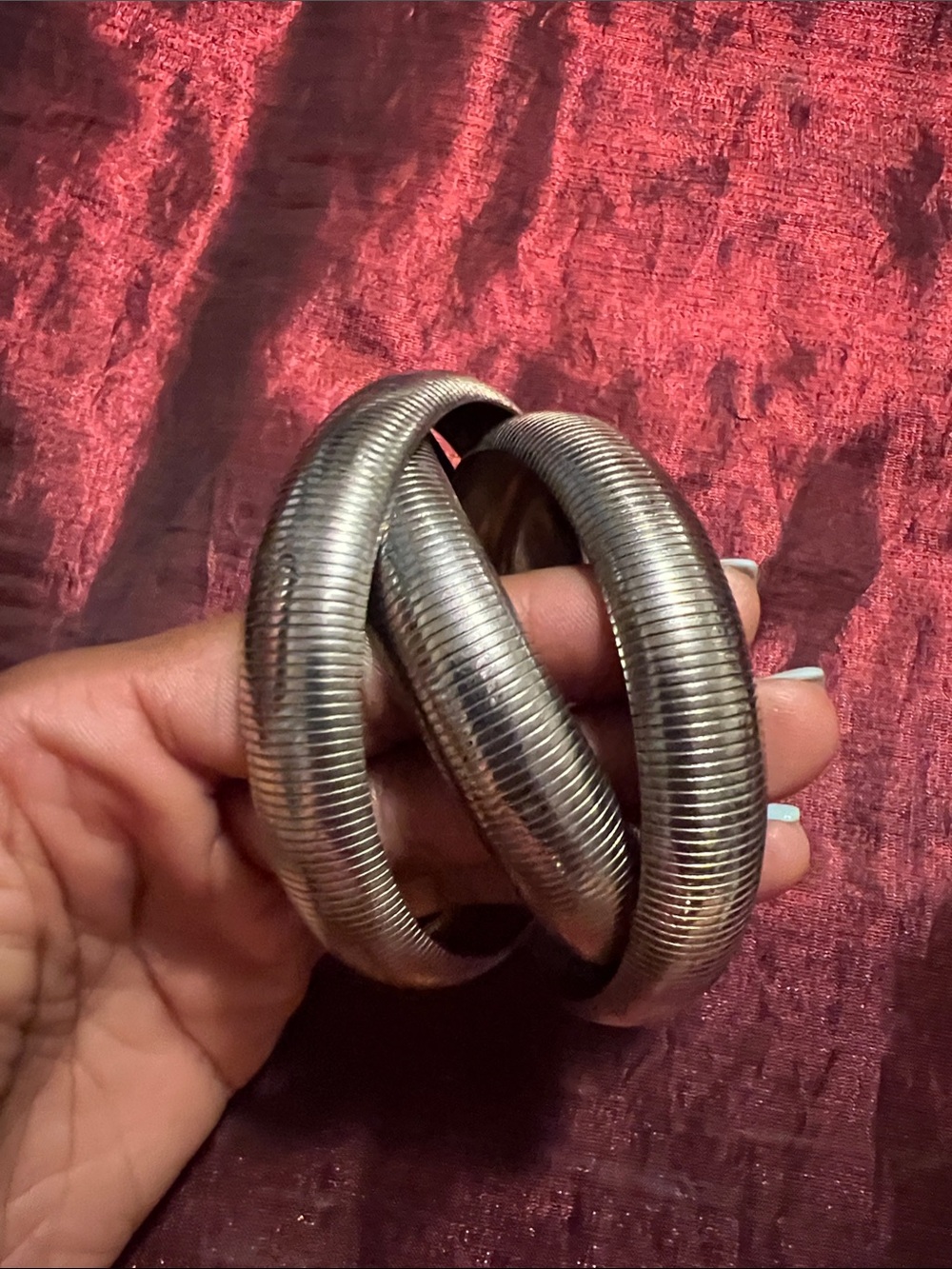 Triple - Silver Coil bracelet